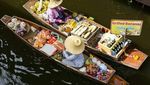 Serunya Makan Sambil Belanja di Dannoen Saduak Floating Market