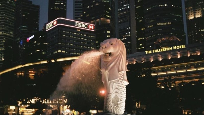 Patung merlion singapura