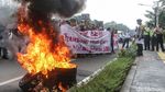 Aksi Bakar Ban di Kemendag Gara-gara Harga Kopra Anjlok