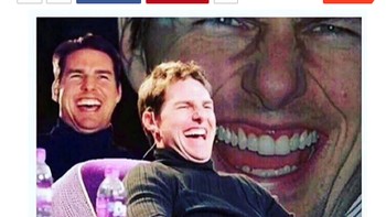 Sosok Tom Cruise pun dicatut dalam meme ini: menertawakan hebohnya Black Friday sambil menunggu Cyber Monday. (Foto: Internet/9Gag)