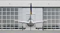 Tampak belakang hanggar saat Airbus A380 telah masuk dan pintu ditutup. Kelihatannya seperti terpotong, padahal tidak (Munich Airport/CNN Travel)
