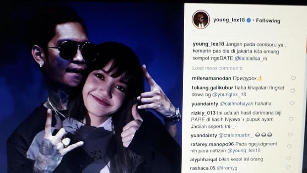Netizen Ngamuk Young Lex Rekayasa Foto Bareng dengan Lisa 'BLACKPINK'