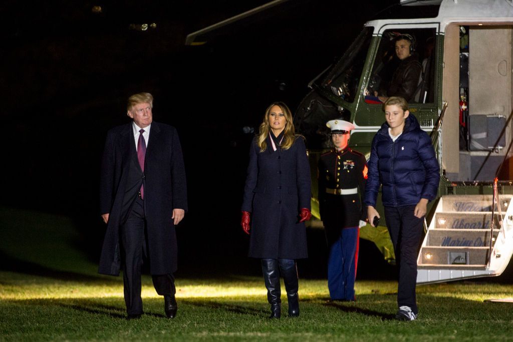 barron trump HOLLYWOOD, CA - JANIUARY 16: Donald Trump (L) , wife Melania (C) and son Baron attend the ceremony honoring him with a star on the Hollywood Walk of Fame on January 16, 2006 in Hollywood, California. (Photo by Vince Bucci/Getty Images)