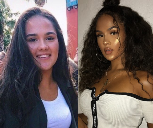 Inilah penampilan asli Emma yang diungkap oleh salah satu netizen di Twitter. Emma punya kulit putih dan rambut lurus. Seketika ia jadi viral karena banyak followers Instagramnya yang merasa tertipu. Foto ini diakuinya diambil dua tahun lalu. Foto: Dok. Instagram Emma Hallberg