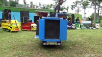 Mobilitas miniatur truk plus sound system tersebut juga mudah, tinggal ditarik. Sehingga bisa leluasa dipindah ke satu tempat ke tempat lainnya.