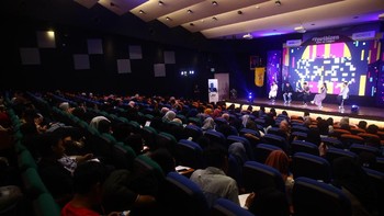 Acaranya berlokasi di Auditorium Vokasi Universitas Indonesia, Depok, dengan topik bahasan secara spesifik fotografi dan konten kreatif. (Foto: Grandyos Zafna)