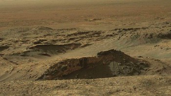 Suasana permukaan planet Mars yang direkam kamera Curiosity. Foto: NASA