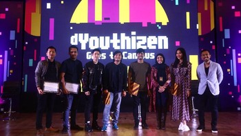 Kalau yang ini, sejumlah sosok yang sudah terlibat dalam mewujudkan acara dYouthizen Goes to Campus di UI. (Foto: Grandyos Zafna)