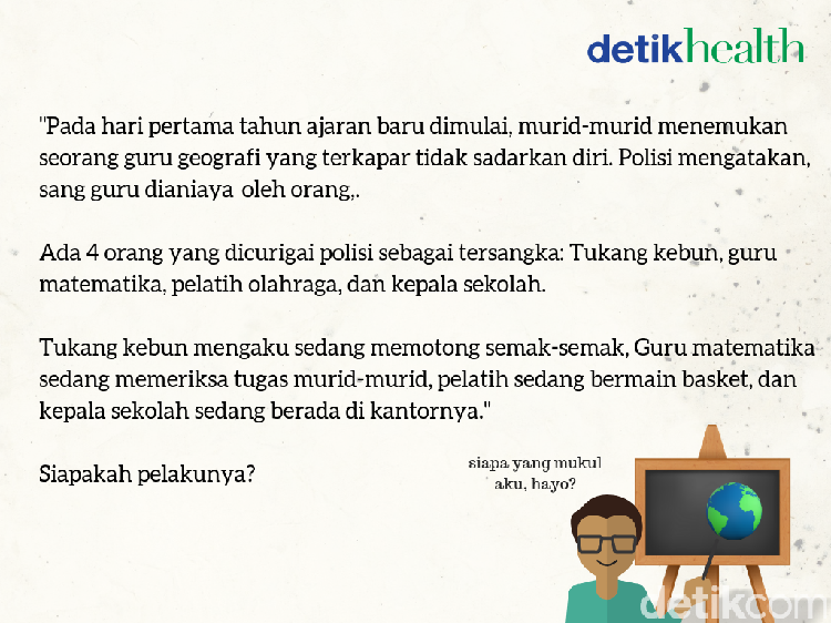 Pecahkan Riddle Misteri Ini untuk Uji Ketajaman Otakmu
