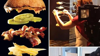 Teknik membuat foto lapiran burger. Foto: Ultralink