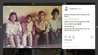 Dalam foto ini Prabowo (kedua dari kanan) berfoto bersama saudaranya, diantaranya Maryani (kiri), Hashim (kedua dari kiri) dan Biyanti (kanan). Istimewa/Dok. IG Prabowo.