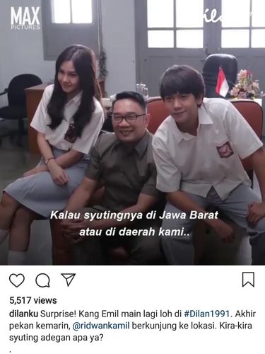 Ridwan Kamil Bersedia Terlibat Lagi di Film 'Dilan', Ini Alasannya