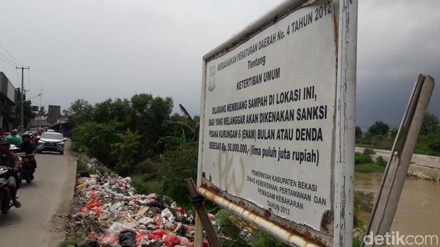 Papan larangan buang sampah