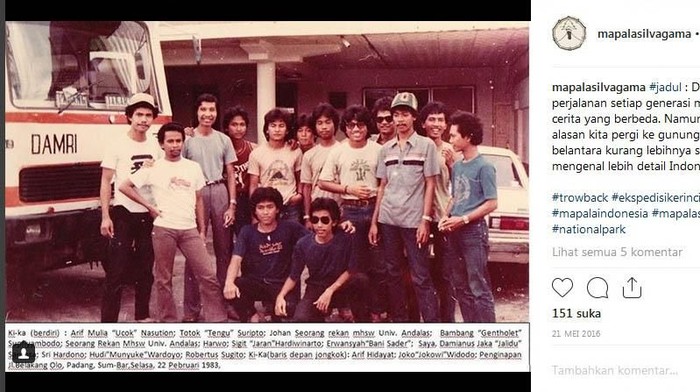 Kisah hidup Presiden Jokowi selalu menarik untuk dilihat. Dari seorang sosok pecinta alam ia kini berhasil menjadi sosok nomor satu di Indonesia.