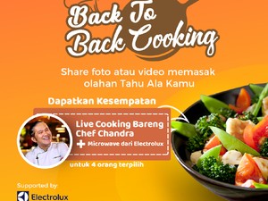 Suka Masak? Yuk, Ikutan Back to Back Cooking Berhadiah Microwave!