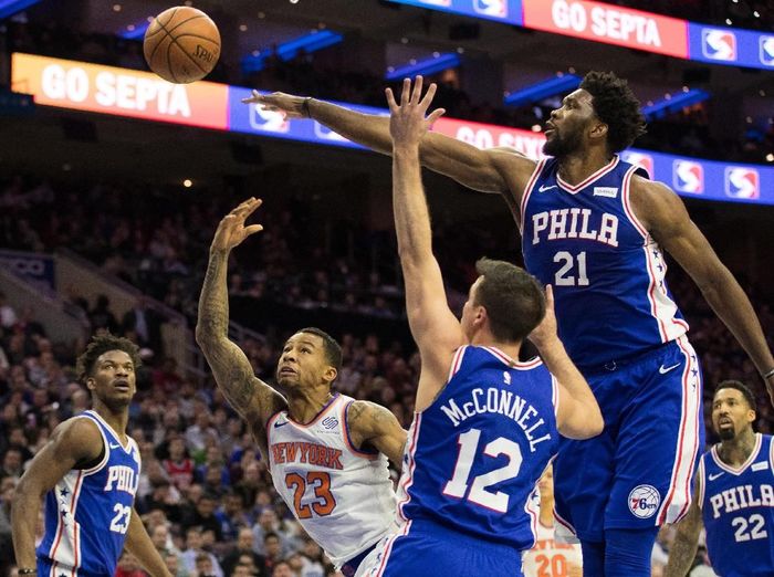 Philadelphia Sixers kalahkan New York Knicks (Bill Streicher-USA TODAY Sports) Philadelphia Sixers kalahkan New York Knicks (Bill Streicher-USA TODAY Sports)