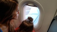 Wanita cantik ini telah memiliki anak. Ini saat mereka terbang dan mau traveling ke Florida (max_mcintyre/Instagram)  