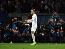 Gol tersebut juga menjadikan Neymar pemain Brasil tersubur di Liga Champions dengan 31 gol, mengalahkan para legenda Tim Samba seperti Rivaldo dan Kaka. (Shaun Botterill/Getty Images)