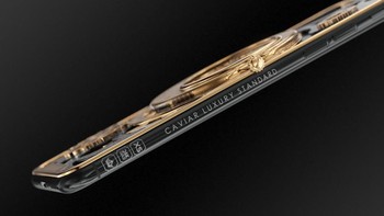 Ukiran yang ada di bagian belakang terbuat dari emas 24 karat Foto: Caviar