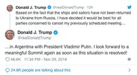 Trump Batalkan dengan Putin di G20