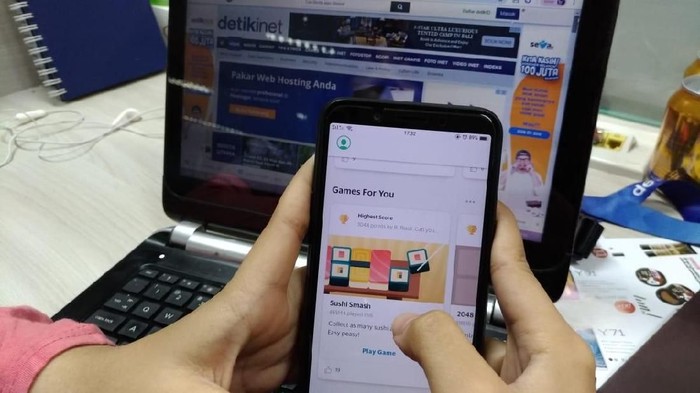 Ngegame di aplikasi Grab (Foto: Nabila Nufianty Putri/detikcom) Ngegame di aplikasi Grab (Foto: Nabila Nufianty Putri/detikcom)