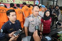 Kapolres Bogor AKPB AM Dicky Pastika Gading memberi keterangan