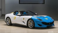 Dalam siaran pers Ferrari mobil itu disebut sebagai Ferrari SP3JC, sebuah roadster murni yang dipesan secara khusus oleh seorang kolektor yang tidak disebutkan namanya. Istimewa.