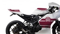 Bodi kit ini merupakan produksi dari GG Retrofitz, ini dibuat GG-Rocket Street yang sudah mendapat lisensi dari Yamaha yakni Yamahas entry-level A2 licence friendly sportsbike. Foto: Pool (Visordown)