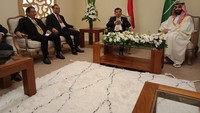 Selain itu, JK dan MBS membicarakan kematian Jamal Khashoggi. Dia juga menjelaskan tentang isu--bukan isu--soal Khassoggi, bahwa ada 11 orang ditahan seperti itu, kata JK usai pertemuan. Foto: Dok. Istimewa