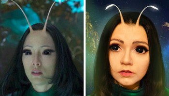 Mantis dari film Guardians of the Galaxy. (Foto: Instagram/noaxaon)