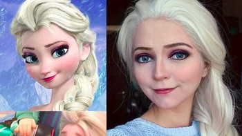  Sepert ini karakter Elsa di film Frozen, bagaimana mirip bukan? (Foto: Instagram/noaxaon)