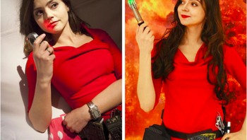 Bukan sembarang makeup, sebab ia mampu menirukan beragam wajah karakter-karakter film hingga kartun. (Foto: Instagram/noaxaon)