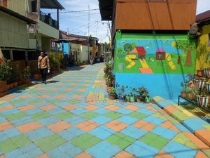 Cantiknya Kampung dan Lorong Warna Warni di Makassar