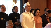 Ge Pamungkas dan tampak sudah tiba di Ballroom Intercontinental, Jakarta. Foto: (Monica Arum Tiyasworo/detikcom)