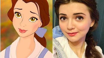 Si cantik Belle dari film kartun Beauty and The Beast. (Foto: Instagram/noaxaon)