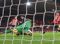 MU menyamakan skor menjadi 2-2 pada menit ke-39 lewat back hell Ander Herrera . The Red Devils menutup babak pertama dengan skor imbang 2-2. (Foto: Mike Hewitt/Getty Images)