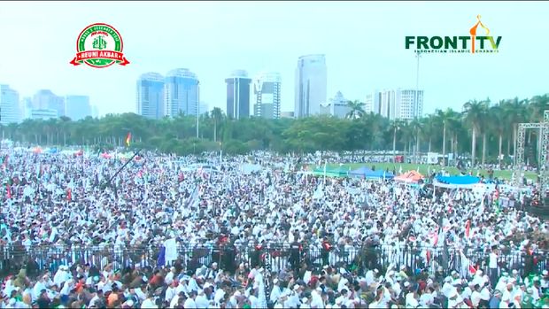 Penuhi Monas, Begini Penampakan Massa Reuni 212