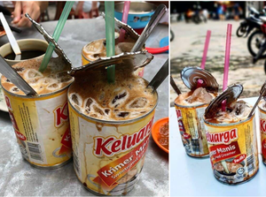 Lagi Hits! Kopi Peng Disajikan di Kaleng Susu Kental Manis