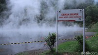 Sedangkan ini Kawah Manuk. Seperti namanya, kawah tersebut mengeluarkan suara seperti burung atau dalam bahasa Sunda disebut manuk. Selain itu, kawah tersebut kerap dilintasi oleh kawanan burung. (Wisma Putra/detikTravel)