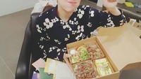 Nyam! Serunya menu makan siang P.O yang menggiurkan.  Foto: Instagram@pyoshick