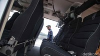 Kondisi interior Helikopter baru Polairud terlihat sangat bersih dan nyaman untuk menjalankan tugas pengamanan di wilayah perairan/perbatasan Indonesia.