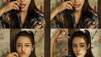 Cantik dan manis! Lihat gaya aktris berusia 26 tahun itu saat makan sushi roll ini. Kapan dimakannya, ya itu sushi? Hihi Foto: Instagram dlrabadlmurat