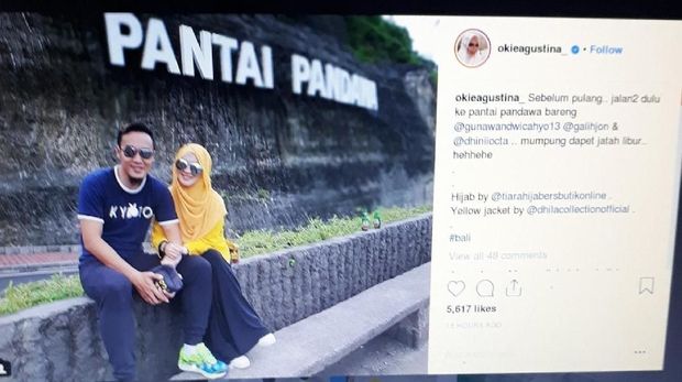 Pergi Bareng Suami Tanpa Anak, Okie Agustina Kena Nyinyir