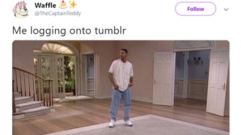 Yang paling banyak tentu meme yang menggambarkan Tumblr jadi sepi ditinggal penggunanya. Foto: Twitter