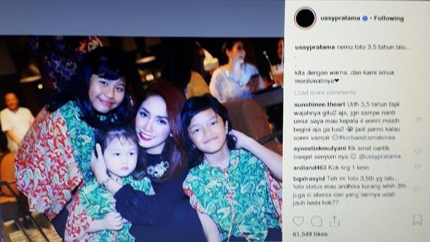 Usai Anak-anaknya Dinyinyirin, Ussy Posting Ini