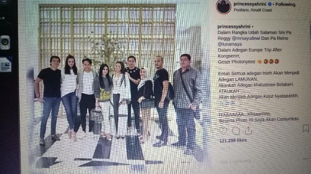 Ternyata Syahrini Pernah Bertemu Reino Barack dan Luna Maya di Italia