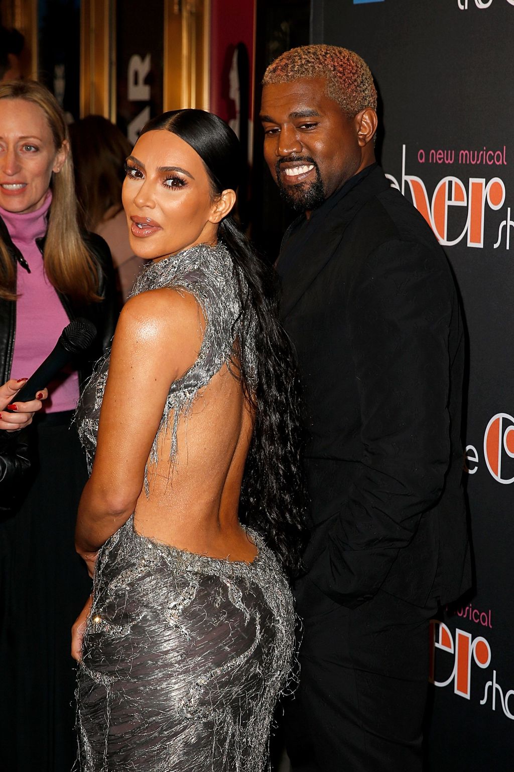 NEW YORK, NEW YORK - DECEMBER 03:  Kanye West and Kim Kardashian West attend the opening night of the new musical 'The Cher Show' on Broadway at Neil Simon Theatre on December 03, 2018 in New York City. (Photo by Dominik Bindl/Getty Images)