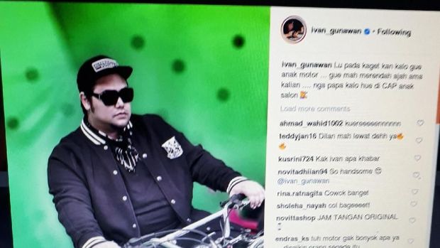 Ivan Gunawan Naik Motor, Netizen: Kayak Dilan Banget!