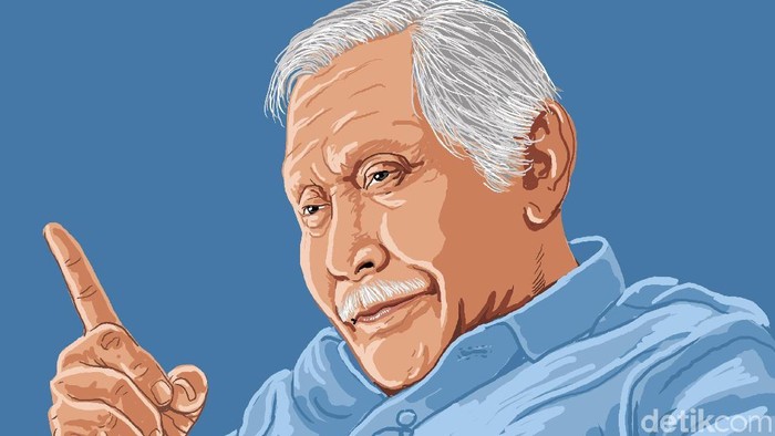 ilustrasi close up Bob Sadino