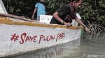 Pelepasan Ribuan Kepiting di Pulau Pari